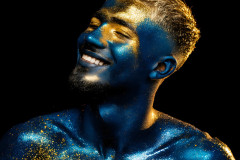 Abstract Male Art Ai Photos of Beautiful Men Enveloped by Colors
