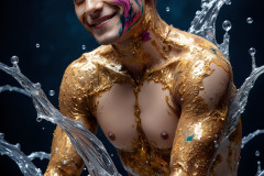 Abstract Male Art Ai Photos of Beautiful Men Enveloped by Colors