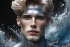 Abstract Male Art Ai Photos of Beautiful Men Enveloped by Colors