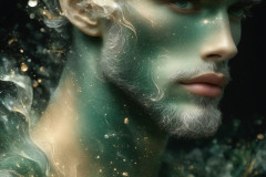 Abstract Male Art Ai Photos of Beautiful Men Enveloped by Colors