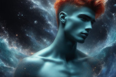 Abstract Male Art Ai Photos of Beautiful Men Enveloped by Colors
