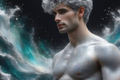 Abstract Male Art Ai Photos of Beautiful Men Enveloped by Colors