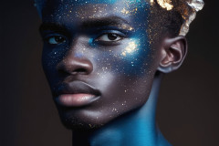 Abstract Male Art Ai Photos of Beautiful Men Enveloped by Colors