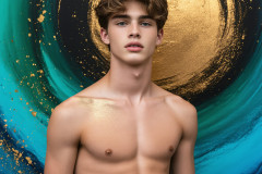 Abstract Male Art Ai Photos of Beautiful Men Enveloped by Colors