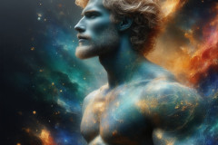 Abstract Male Art Ai Photos of Beautiful Men Enveloped by Colors