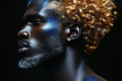 Abstract Male Art Ai Photos of Beautiful Men Enveloped by Colors