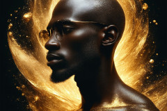 Abstract Male Art Ai Photos of Beautiful Men Enveloped by Colors