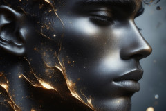 Abstract Male Art Ai Photos of Beautiful Men Enveloped by Colors