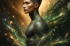 Abstract Male Art Ai Photos of Beautiful Men Enveloped by Colors