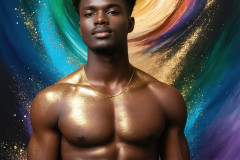 Abstract Male Art Ai Photos of Beautiful Men Enveloped by Colors