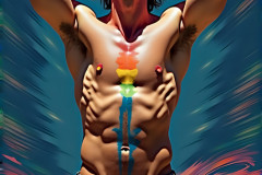 Abstract Male Art Ai Photos of Beautiful Men Enveloped by Colors