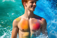 Abstract Male Art Ai Photos of Beautiful Men Enveloped by Colors