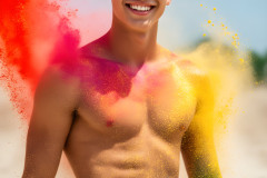 Abstract Male Art Ai Photos of Beautiful Men Enveloped by Colors