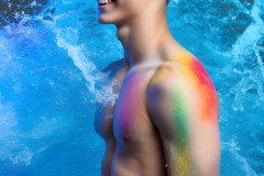 Abstract Male Art Ai Photos of Beautiful Men Enveloped by Colors