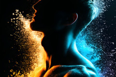 Abstract Male Art Ai Photos of Beautiful Men Enveloped by Colors