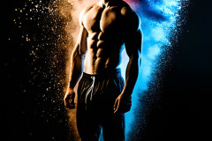 Abstract Male Art Ai Photos of Beautiful Men Enveloped by Colors