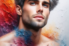 Painting Comes to Life - A Handsome Man comes to life and emerges from canvas.