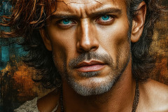 Painting Comes to Life - A Handsome Man comes to life and emerges from canvas.