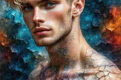 Painting Comes to Life - A Handsome Man comes to life and emerges from canvas.