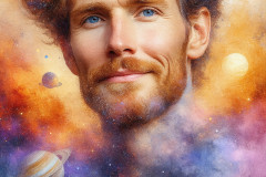 Painting Comes to Life - A Handsome Man comes to life and emerges from canvas.