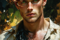 Painting Comes to Life - A Handsome Man comes to life and emerges from canvas.