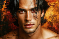 Painting Comes to Life - A Handsome Man comes to life and emerges from canvas.