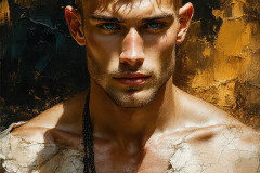 Painting Comes to Life - A Handsome Man comes to life and emerges from canvas.