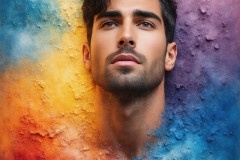 Painting Comes to Life - A Handsome Man comes to life and emerges from canvas.