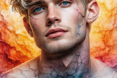 Painting Comes to Life - A Handsome Man comes to life and emerges from canvas.