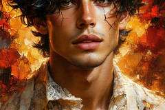 Painting Comes to Life - A Handsome Man comes to life and emerges from canvas.