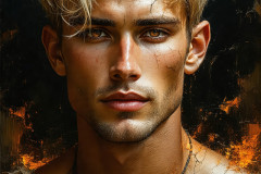 Painting Comes to Life - A Handsome Man comes to life and emerges from canvas.