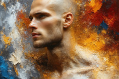 Painting Comes to Life - A Handsome Man comes to life and emerges from canvas.