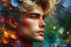 Painting Comes to Life - A Handsome Man comes to life and emerges from canvas.