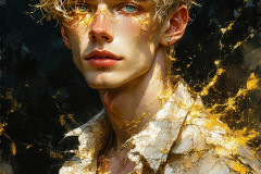 Painting Comes to Life - A Handsome Man comes to life and emerges from canvas.