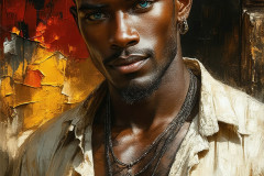 Painting Comes to Life - A Handsome Man comes to life and emerges from canvas.