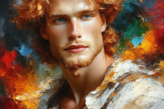 Painting Comes to Life - A Handsome Man comes to life and emerges from canvas.