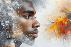 Painting Comes to Life - A Handsome Man comes to life and emerges from canvas.