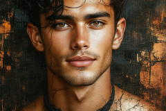 Painting Comes to Life - A Handsome Man comes to life and emerges from canvas.