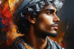 Painting Comes to Life - A Handsome Man comes to life and emerges from canvas.
