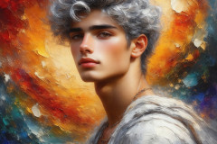 Painting Comes to Life - A Handsome Man comes to life and emerges from canvas.