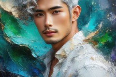 Painting Comes to Life - A Handsome Man comes to life and emerges from canvas.