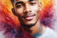 Painting Comes to Life - A Handsome Man comes to life and emerges from canvas.