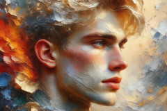 Painting Comes to Life - A Handsome Man comes to life and emerges from canvas.