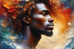 Painting Comes to Life - A Handsome Man comes to life and emerges from canvas.