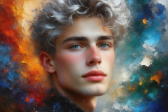 Painting Comes to Life - A Handsome Man comes to life and emerges from canvas.