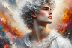 Painting Comes to Life - A Handsome Man comes to life and emerges from canvas.