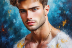 Painting Comes to Life - A Handsome Man comes to life and emerges from canvas.