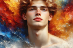 Painting Comes to Life - A Handsome Man comes to life and emerges from canvas.