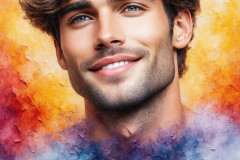 Painting Comes to Life - A Handsome Man comes to life and emerges from canvas.