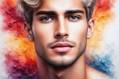 Painting Comes to Life - A Handsome Man comes to life and emerges from canvas.